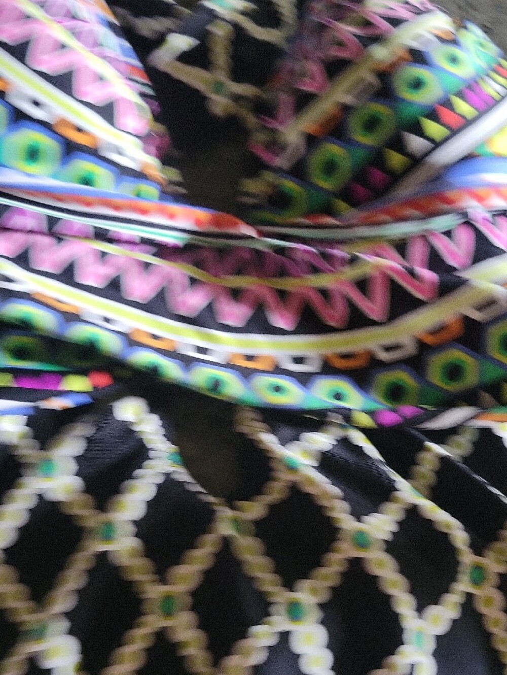 Trina Turk Black Multi-Color Patterned One-Piece Swimsuit - Picture 3 of 11